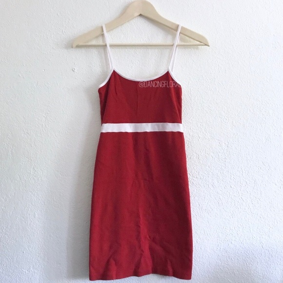 brandy melville red striped dress
